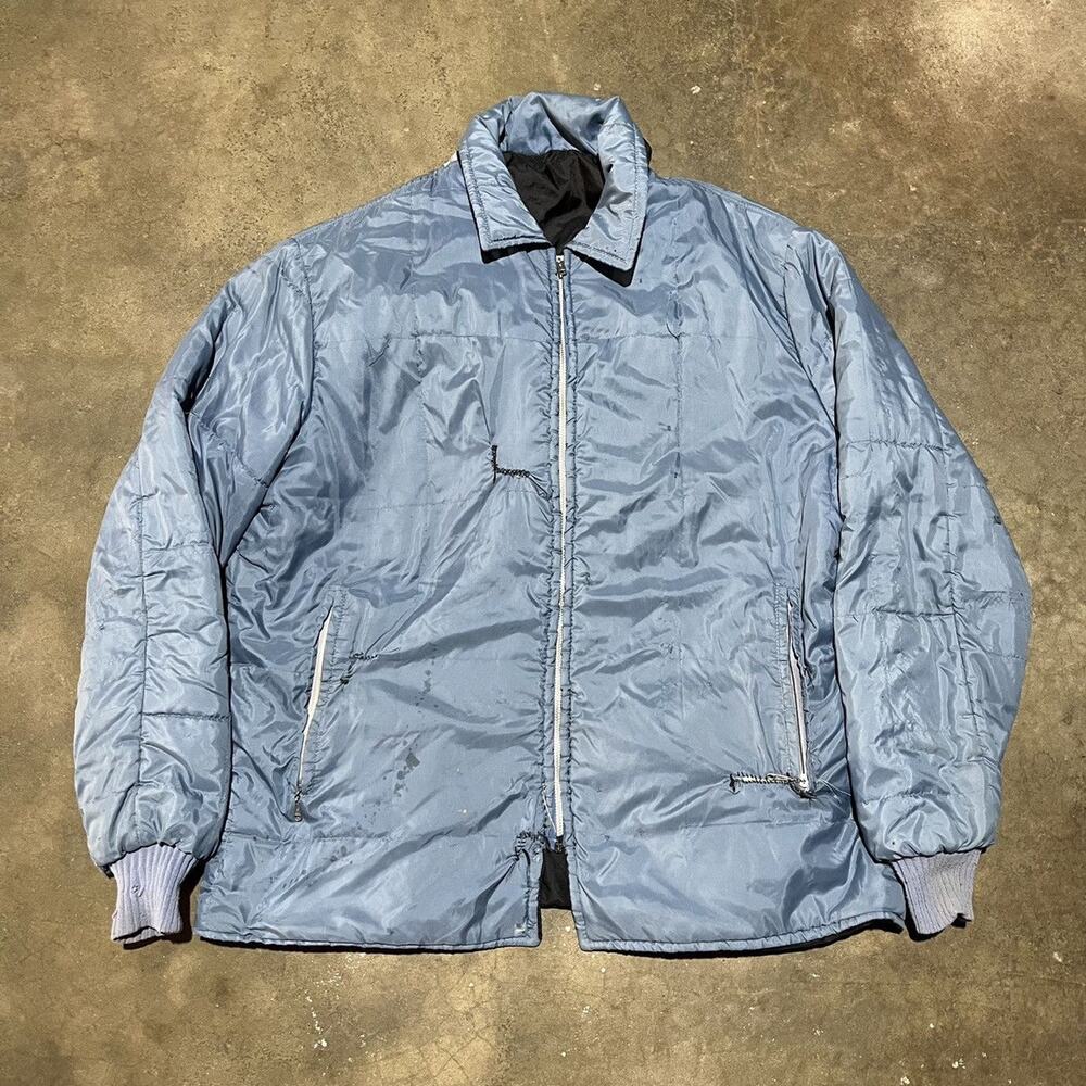 Vintage 60s Blue Talon Workwear Quilted Jacket